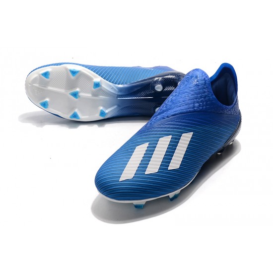 Kopačky Adidas X 19+ FG Encryption Code Modrý Bílý Černá