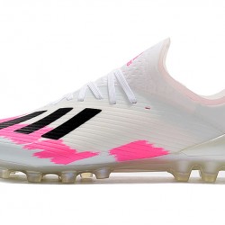 Kopačky Adidas X 19.1 AG Bílý Růžový Černá