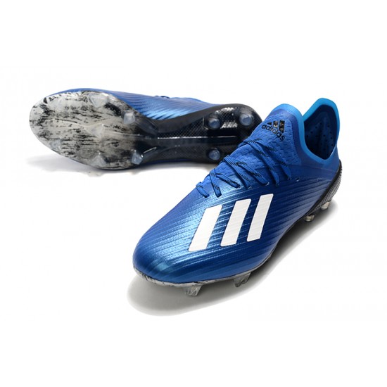 Kopačky Adidas X 19.1 FG Modrý Bílý Černá