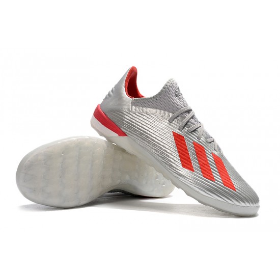 Kopačky Adidas X 19.1 IC Stříbrný Červené