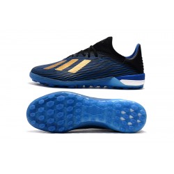 Kopačky Adidas X 19.1 TF Modrý Zlatý Černá