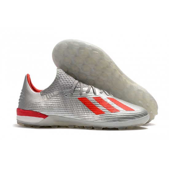 Kopačky Adidas X 19.1 TF Stříbrný Červené