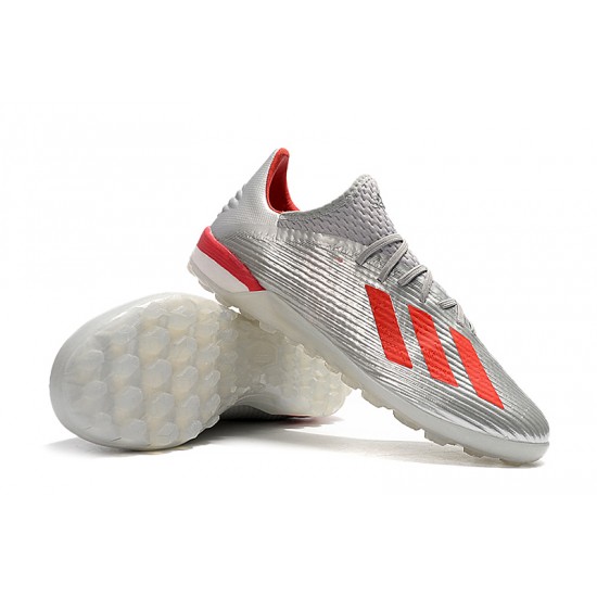 Kopačky Adidas X 19.1 TF Stříbrný Červené