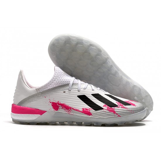 Kopačky Adidas X 19.1 TF Bílý Růžový Černá