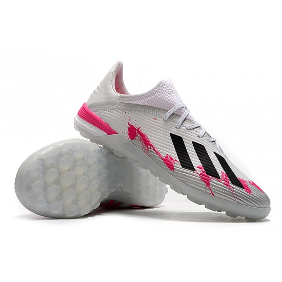 Kopačky Adidas X 19.1 TF Bílý Růžový Černá