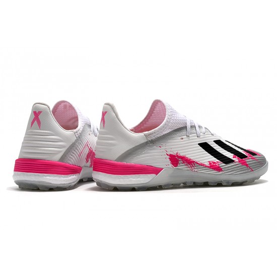 Kopačky Adidas X 19.1 TF Bílý Růžový Černá