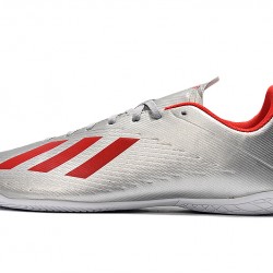 Kopačky Adidas X 19.4 IC Stříbrný Červené