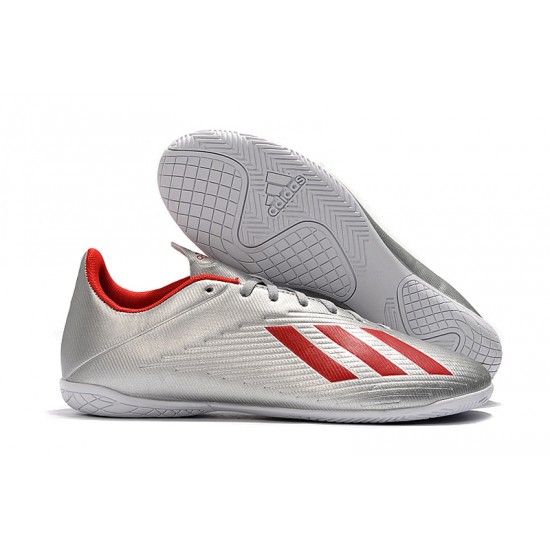 Kopačky Adidas X 19.4 IC Stříbrný Červené