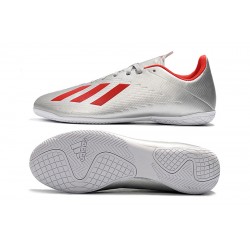 Kopačky Adidas X 19.4 IC Stříbrný Červené