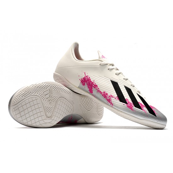 Kopačky Adidas X 19.4 IC Bílý Černá Růžový