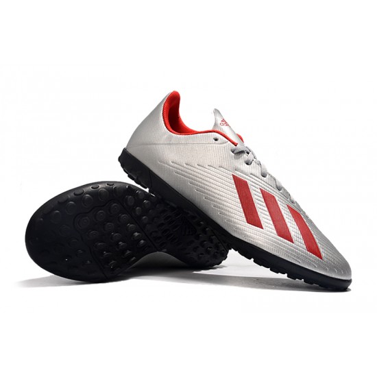 Kopačky Adidas X 19.4 TF Stříbrný Červené