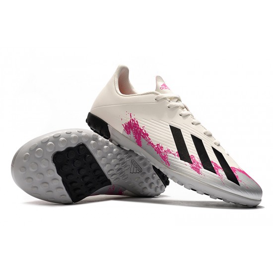 Kopačky Adidas X 19.4 TF Bílý Růžový Černá