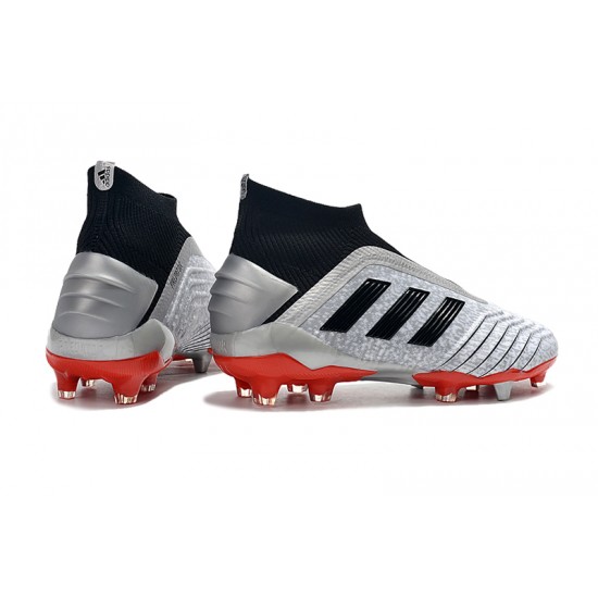 Kopačky Adidas Predator 19+ FG Bezcenný 25th Anniversary Stříbrný Černá Bílý