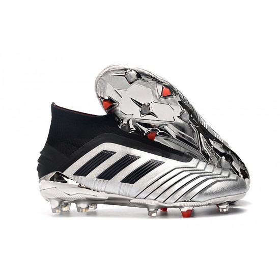 Kopačky Adidas Predator 19+ FG Bezcenný Stříbrný Černá