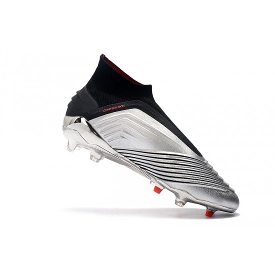 Kopačky Adidas Predator 19+ FG Bezcenný Stříbrný Černá