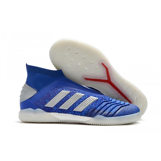 Kopačky Adidas Predator 19+ IN Bezcenný Modrý Stříbrný