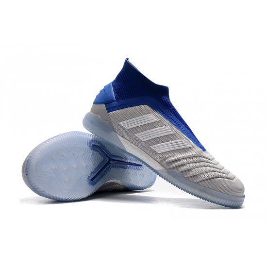 Kopačky Adidas Predator 19+ IN Bezcenný Šedá Stříbrný Modrý