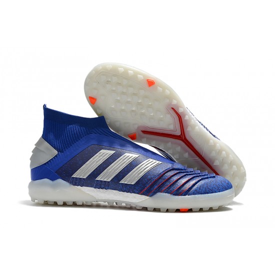 Kopačky Adidas Predator 19+ TF Lacele ssModrý Stříbrný