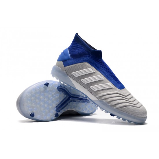 Kopačky Adidas Predator 19+ TF Bezcenný Šedá Bílý Modrý