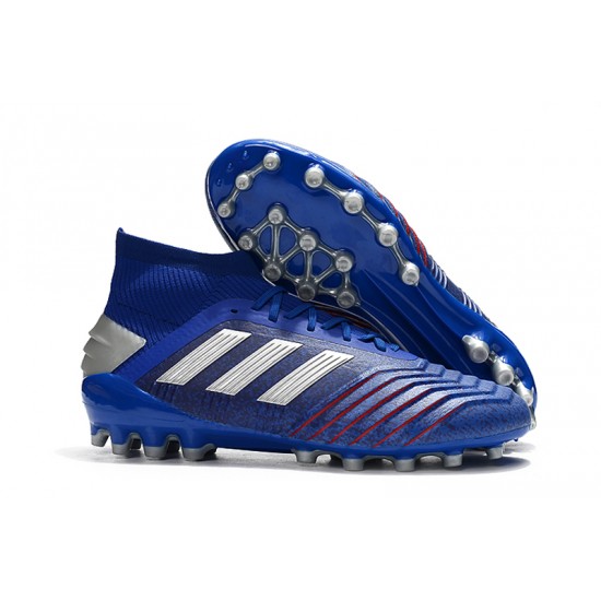 Kopačky Adidas Predator 19.1 AG Modrý Stříbrný