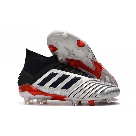 Kopačky Adidas Predator 19.1 FG 25th Anniversary Stříbrný Černá Červené