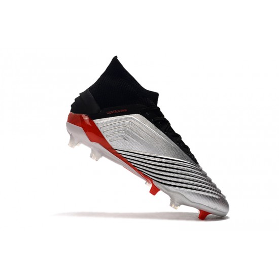 Kopačky Adidas Predator 19.1 FG 25th Anniversary Stříbrný Černá Červené