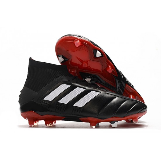 Kopačky Adidas Predator Mania 19.1 FG Bezcenný Leather Černá Bílý Červené