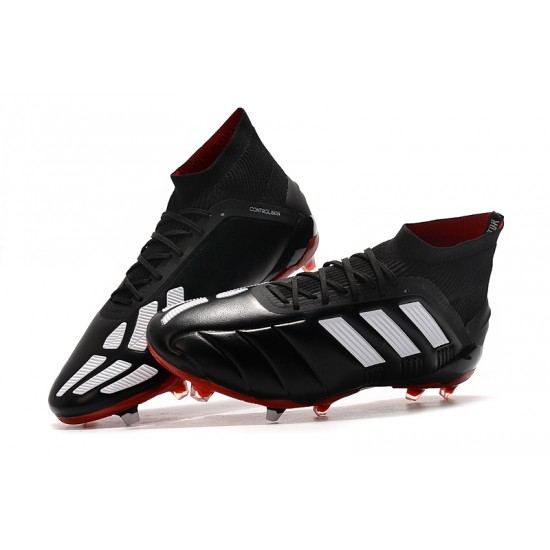 Kopačky Adidas Predator Mania 19.1 FG Bezcenný Leather Černá Bílý Červené