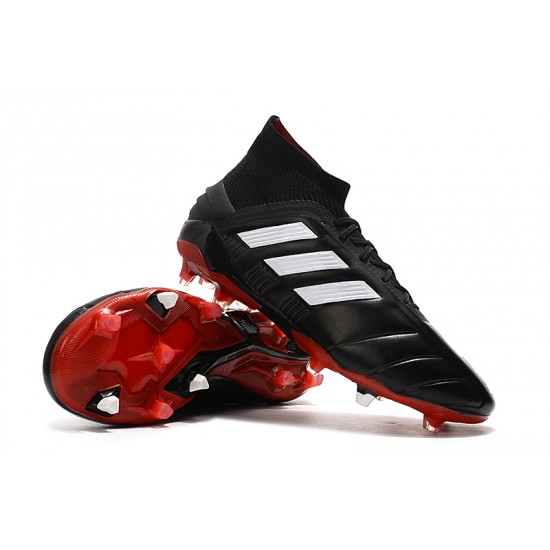 Kopačky Adidas Predator Mania 19.1 FG Bezcenný Leather Černá Bílý Červené