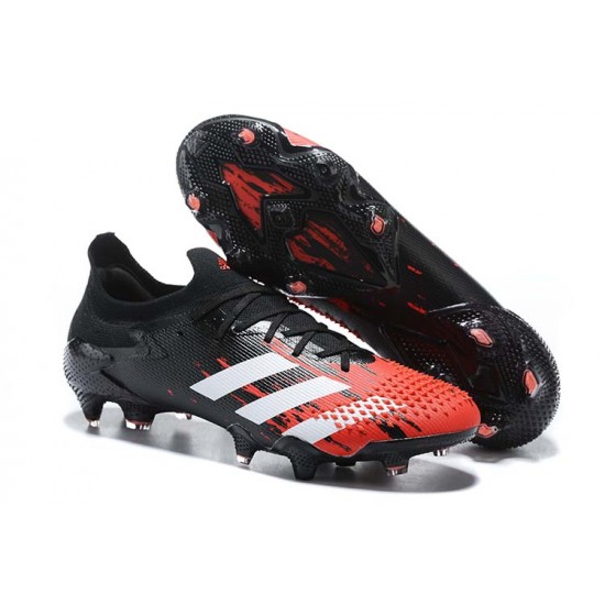 Kopačky Adidas Predator Mutator 20 FG Černá Červené Low-top