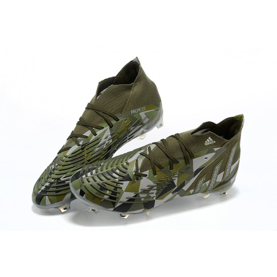 Kopačky Adidas Predator Edge Geometric 1 FG Zelená Lce Šedá High-top