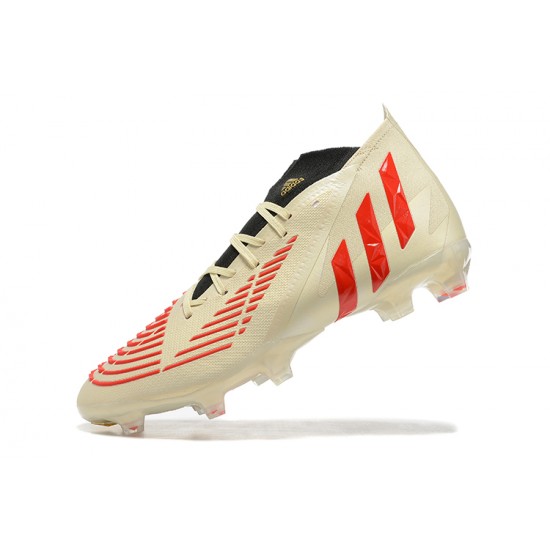 Kopačky Adidas Predator Edge Geometric 1 FG Khaki Černá Oranžovýý High-top