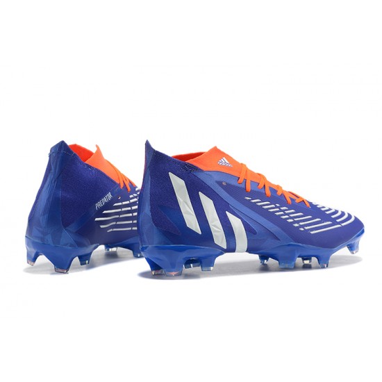 Kopačky Adidas Predator Edge Geometric 1 FG Oranžovýý Modrý Bílý High-top