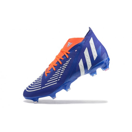 Kopačky Adidas Predator Edge Geometric 1 FG Oranžovýý Modrý Bílý High-top