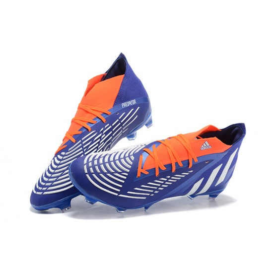 Kopačky Adidas Predator Edge Geometric 1 FG Oranžovýý Modrý Bílý High-top