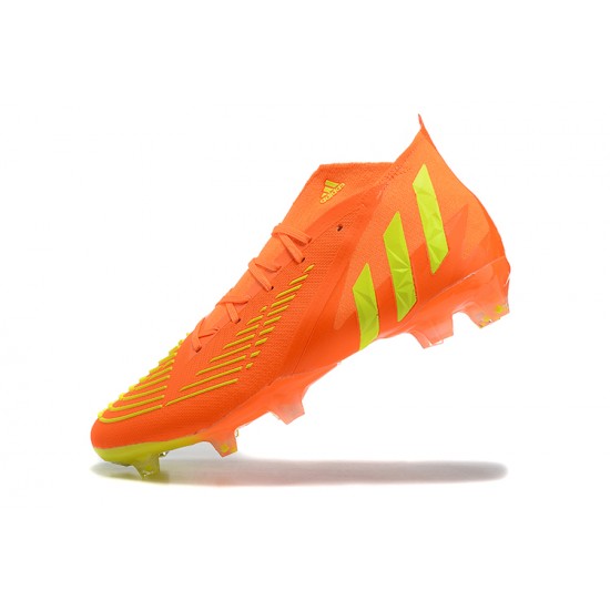 Kopačky Adidas Predator Edge Geometric 1 FG Oranžovýý Žlutý High-top