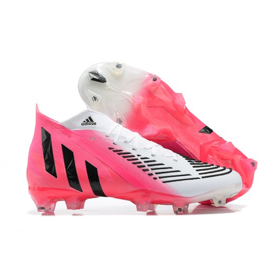 Kopačky Adidas Predator Edge Geometric 1 FG Bílý Černá Růžový High-top