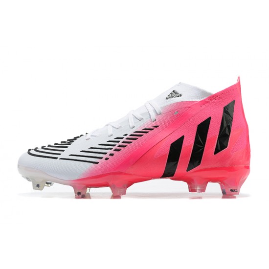 Kopačky Adidas Predator Edge Geometric 1 FG Bílý Černá Růžový High-top