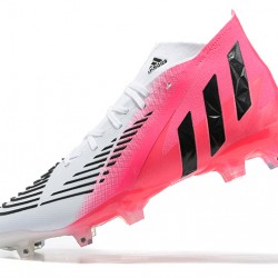 Kopačky Adidas Predator Edge Geometric 1 FG Bílý Černá Růžový High-top