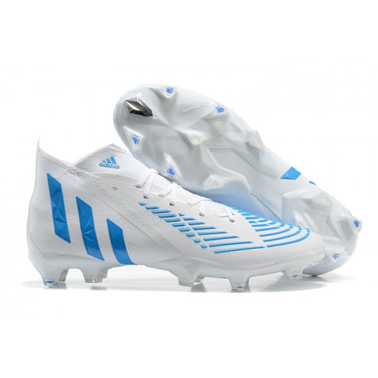 Kopačky Adidas Predator Edge Geometric 1 FG Bílý Modrý High-top