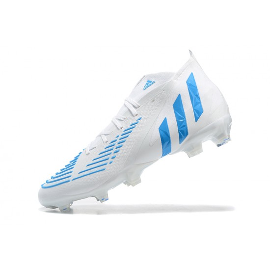 Kopačky Adidas Predator Edge Geometric 1 FG Bílý Modrý High-top