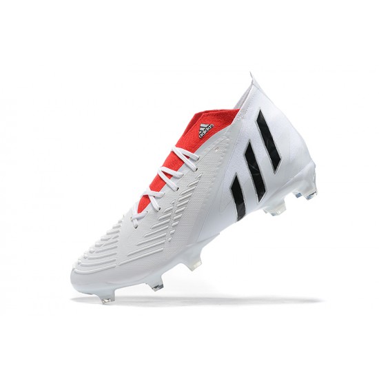 Kopačky Adidas Predator Edge Geometric 1 FG Bílý Červené Černá High-top