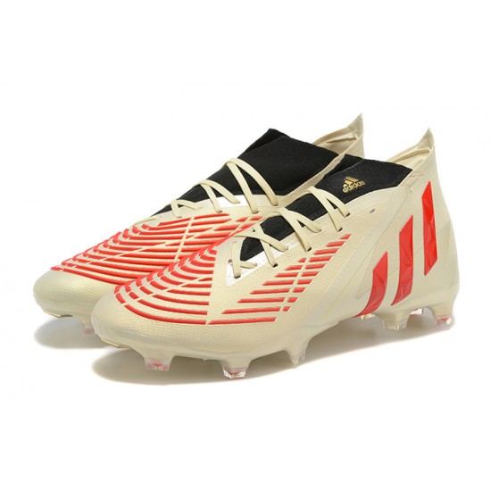 Kopačky Adidas Predator Edge Geometric.1 FG Mid-top Béžový Černá Červené