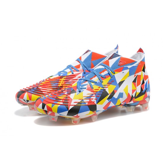 Kopačky Adidas Predator Edge Geometric.1 FG Mid-top Modrý Bílý Žlutý