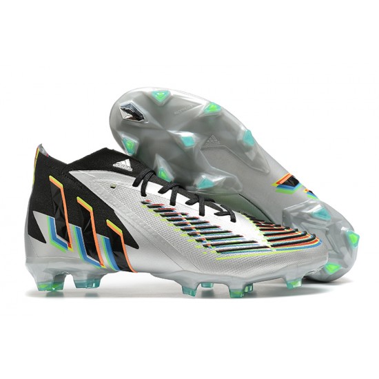 Kopačky Adidas Predator Edge Geometric.1 FG Mid-top Sliver Černá