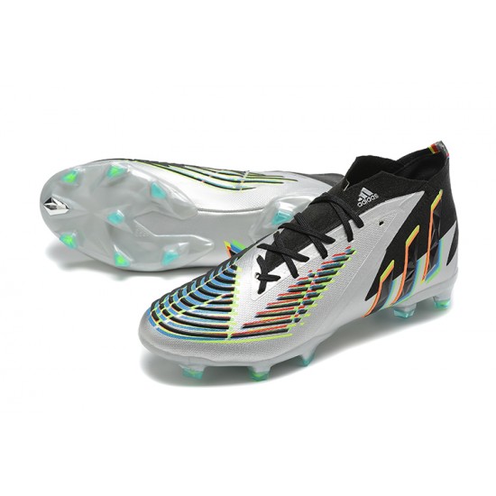 Kopačky Adidas Predator Edge Geometric.1 FG Mid-top Sliver Černá