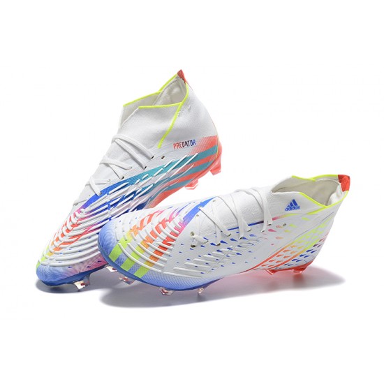 Kopačky Adidas Predator Flfa World Cup Qatar 2022 Edge FG Bílý Modrý Oranžovýý Žlutý High-top