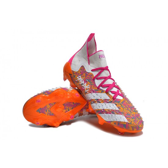 Kopačky Adidas Predator Freak.1 FG Bílý Oranžovýý