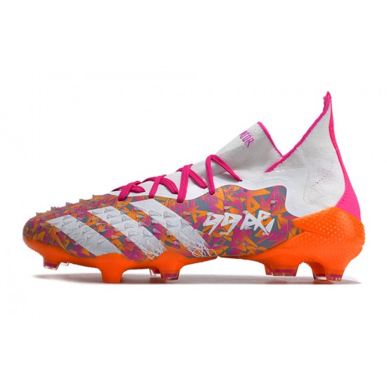 Kopačky Adidas Predator Freak.1 FG Bílý Oranžovýý