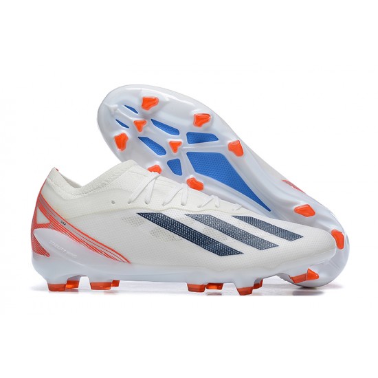 Kopačky Adidas x23 crazyfast 1 FG Bílý Černá Oranžovýý Low-top